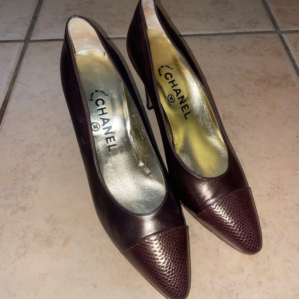 Brown vintage Chanel heels